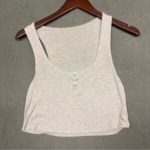 Vuori Cove Ribbed Crop Tank Size S Gray ***see description ***